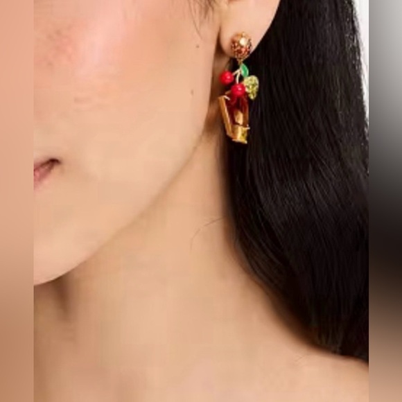 Kate Spade Sweet Treasures Drop Earrings NWT Cocktail Glasses MSRP $128 - Picture 6 of 16